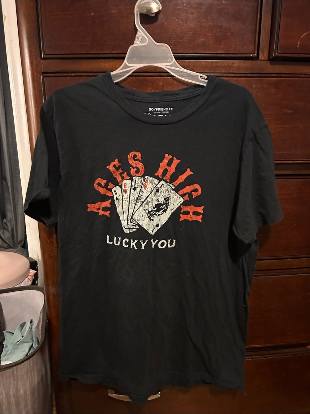 Ariat Black Short Sleeve Tee with Red and White Graphic